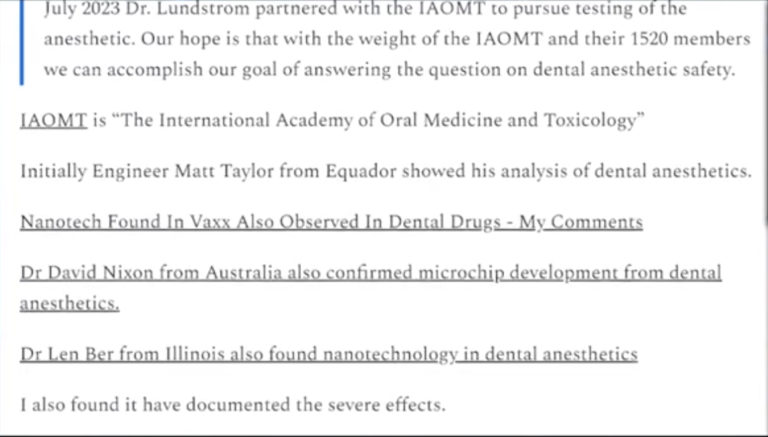 Graphene Has Been Confirmed To Be in Dental Anaesthetics...